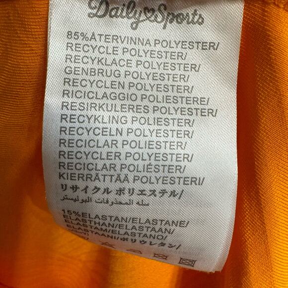 Daily Sports Floy Candied Long Sleeve Roll Neck 1/4 Zip Golf Top Orange Medium - Picture 12 of 12